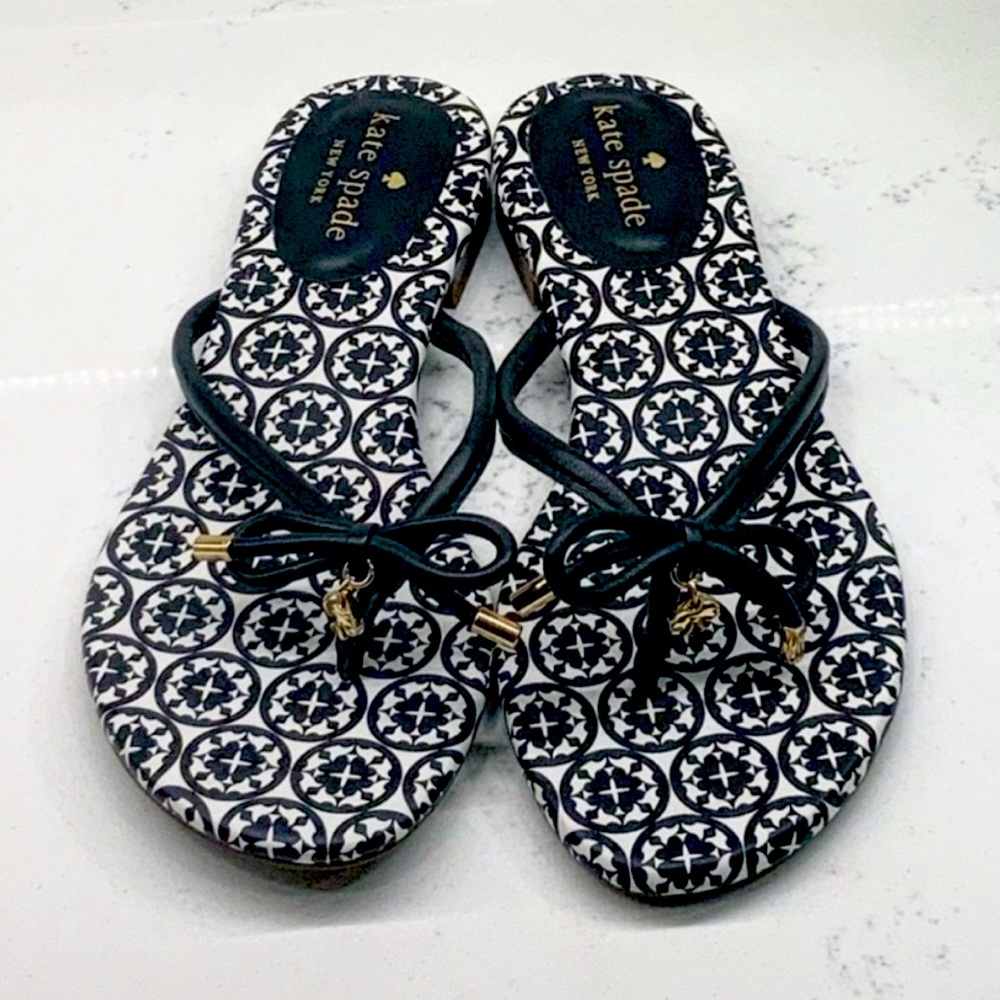 Kate Spade Bow Charm Flip Flops